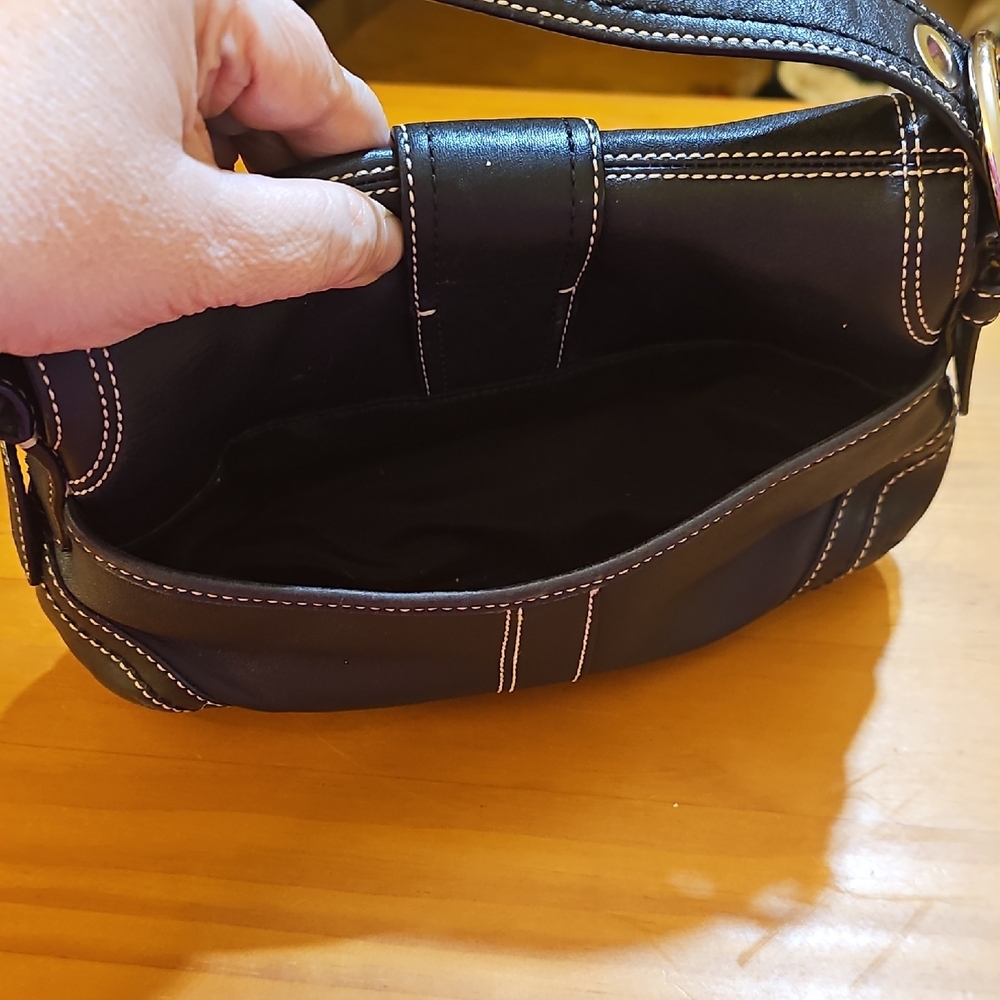 Coach Black Leather Mini Bag - Picture 4 of 7